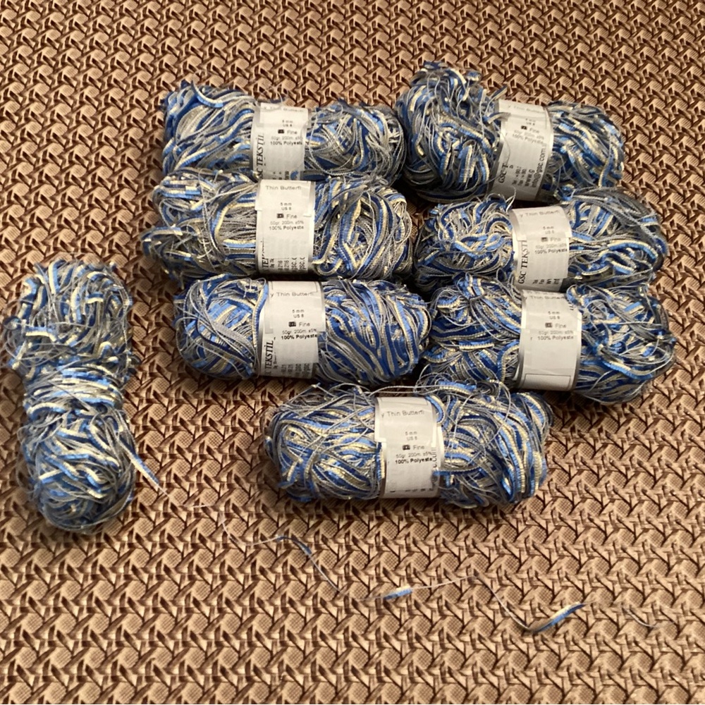 Ice Multi-Blue Loop Ribbon Yarn Pack - Picture 3 of 4